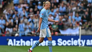 Erling Haaland avec Manchester City lors du Community Shield, 6 août 2023