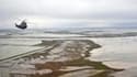 Champs inondés entre La Rochelle et L'Aiguillon-sur-Mer après le passage de la tempête Xynthia. Le gouvernement va débloquer plus de 26 millions d'euros en faveur des agriculteurs et ostréiculteurs affectés par la catastrophe, dont le bilan officiel est d