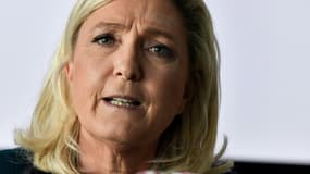 Marine Le Pen, le 16 juin 2020 à Dijon, lors d'une conférence de presse