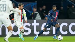 Ousmane Dembélé lors du match PSG-AC Milan (3-0, Ligue des champions), le 25 octobre 2023