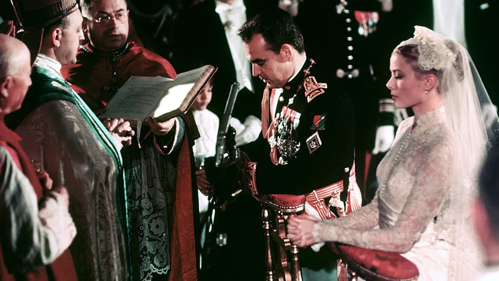 Le mariage de Grace Kelly et du prince Rainier, à Monaco, en 1956. Le mariage de Grace Kelly et du prince Rainier, à Monaco, en 1956.