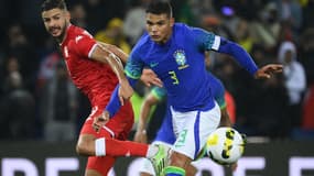 Thiago Silva lors de Brésil-Tunisie
