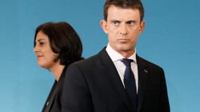 Myriam El Khomri et Manuel Valls, le 4 novembre 2015. 