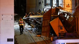 Un wagon du funiculaire de Lisbonne (Portugal) accidenté après avoir déraillé le mercredi 3 septembre 2025.