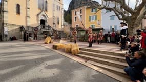 Une scène de la fête du Pétardier à Castellane (Alpes-de-Haute-Provence), le 2 février 2025.