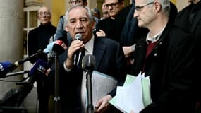 Le Premier ministre François Bayrou après avoir rencontré des victimes de violences sexuelles au collège-lycée de Bétharram (Pyrénées-Atlantiques), le 15 février 2025