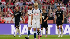 Lucas Bergvall le 7 août 2025 lors de Bayern Munich-Tottenham