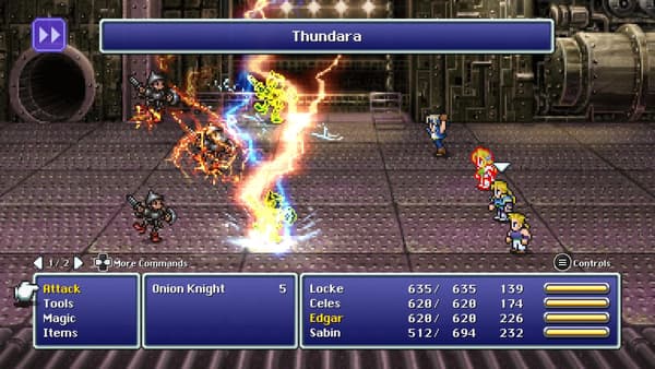 Un combat issu du jeu Final Fantasy 6, sorti en 1994.