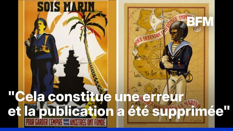 Le compte de La Marine recrute publie une illustration datant du régime de Vichy