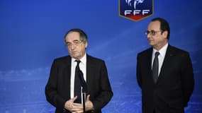 François Hollande et le président de la FFF Noël Le Graët