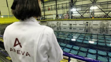 Une employée de l'usine Areva de La Hague.