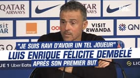 PSG 5-2 Monaco : "Je suis ravi d'avoir un tel joueur", les compliments de Luis Enrique à Dembélé