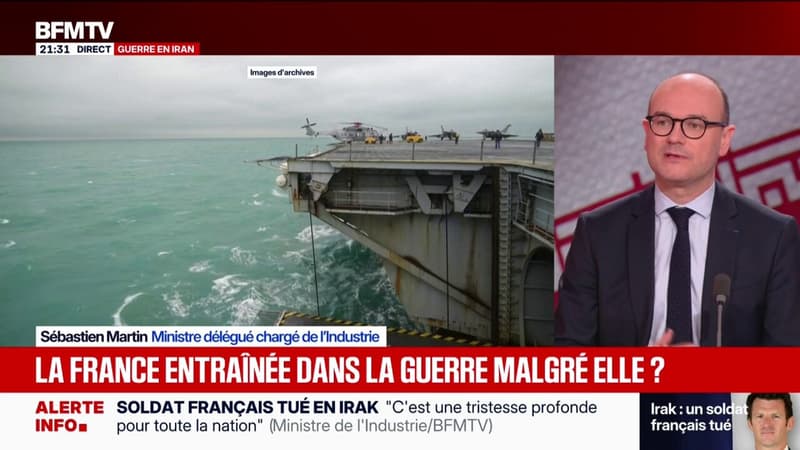 Guerre au Moyen-Orient: "La position de la France jusqu'à présent a toujours été de prendre un peu de recul", déclare Sébastien Martin, ministre délégué chargé de l'Industrie