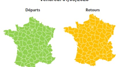 Bison Futé prévoit une journée orange dans le sens des retours. Bison Futé prévoit une journée orange dans le sens des retours.