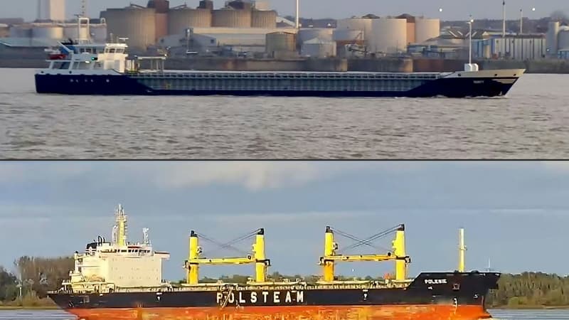 Un mort et quatre disparus après une collision de deux cargos en mer du Nord