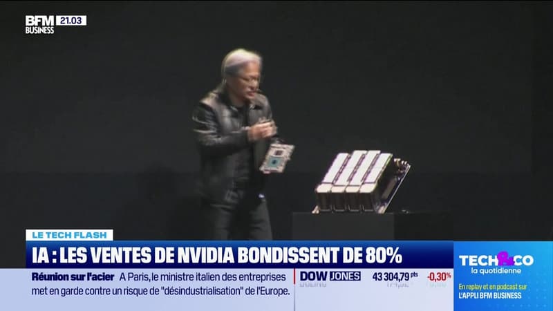 Le Tech Flash : IA, les ventes de Nvidia bondissent de 80 %, par Léa Benaim - 27/02