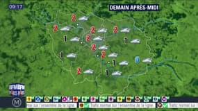 Météo Paris-Ile-de-France du lundi 2 janvier 2017:  Une perturbation peu active traverse la région