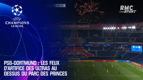 PSG-Dortmund : Les feux d'artifice des ultras au-dessus du Parc des Princes