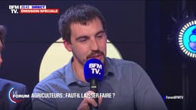 Pierre-Olivier Etancelin, président des Jeunes agriculteurs de la Seine-Maritime, sur les dégradations lors des manifestations:  "On veut un respect des biens, du matériel et des gens"