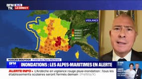 Hugues Moutouh (préfet des Alpes-Maritimes), sur la vigilance crues, pluie-inondation: "300 pompiers viennent s'ajouter aux 400 déjà présents"