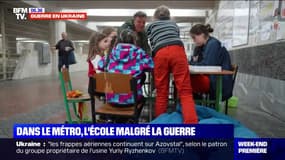 Guerre en Ukraine: à Kharkiv, les cours continuent dans le métro