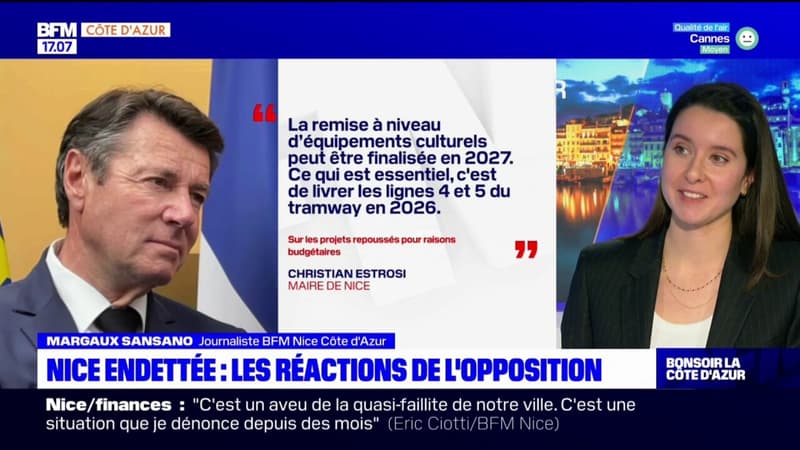 Nice endettée: les réactions de l'opposition