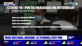 Pass vaccinal, masque : le 14 mars, c'est fini