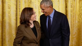 Barack Obama et Kamala Harris à la Maison Blanche le 5 avril 2022. Photo d'illustration