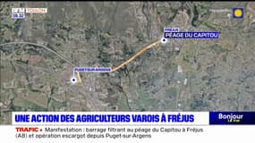 Colère des agriculteurs: une action de manifestants varois à Fréjus