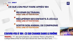 Couvre-feu à 18h: ce qui change dans le Rhône à partir de samedi