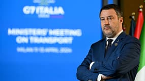 Matteo Salvini, vice-chef du gouvernement italien, lors d'une réunion du G7 à Milan, en Italie, le 11 avril 2024