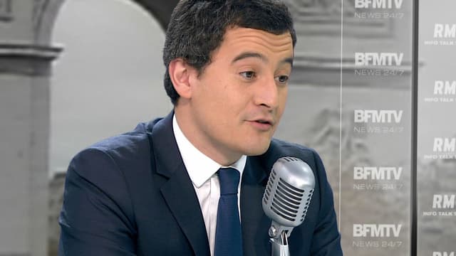 Gérald Darmanin sur le plateau de BFMTV, le 17 novembre 2014.