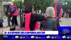 Lyon: des coiffeurs bénévoles coupent gratuitement les cheveux des sans abris