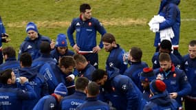Le XV de France à l'entraînement