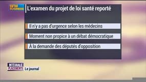 L'examen du projet de loi Santé reporté