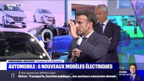 Mondial de l'Auto à Paris: Emmanuel Macron réaffirme vouloir atteindre "2 millions de véhicules électriques produits en France en 2030"