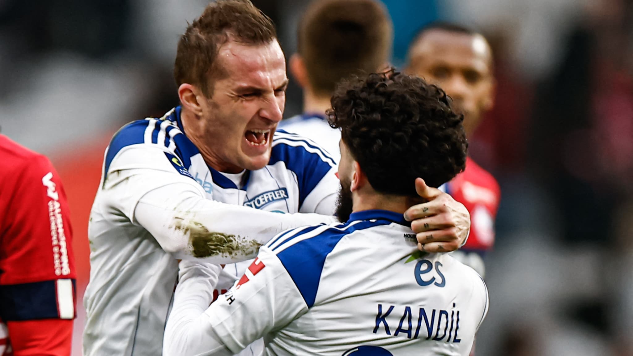 L'altercation entre Liénard et Kandil après Lille-Strasbourg L'altercation entre Liénard et Kandil après Lille-Strasbourg