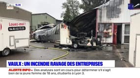Incendie d'un bâtiment industriel à Vaulx-en-Velin: les pompiers ont pu sauver une entreprise