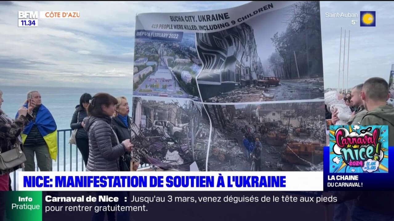 Ukraine Nice Nice: un rassemblement sur la Prom', deux ans après la début de la ...