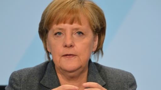 Angela Merkel met en parallèle la part de la population mondiale représentée par les Européens et la part de dépenses sociales mondiales versées en Europe