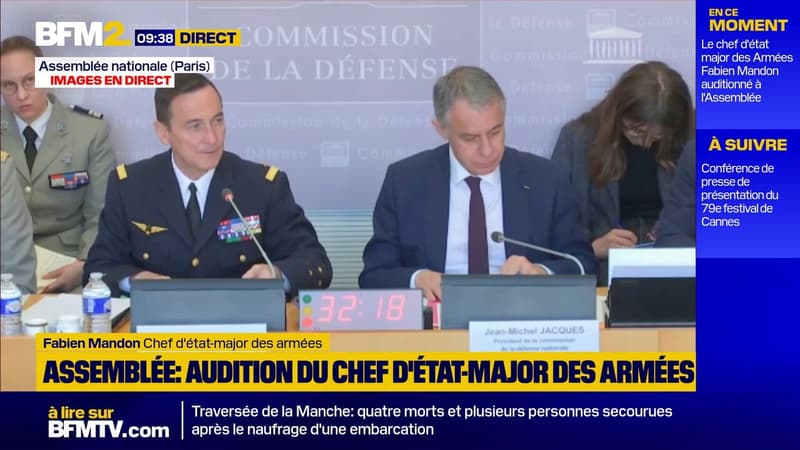 "Le défi pour moi, c'est les nouvelles menaces, les nouveaux drones. Il faut qu'on fasse un effort supplémentaire", insiste Fabien Mandon, chef d'état-major des Armées