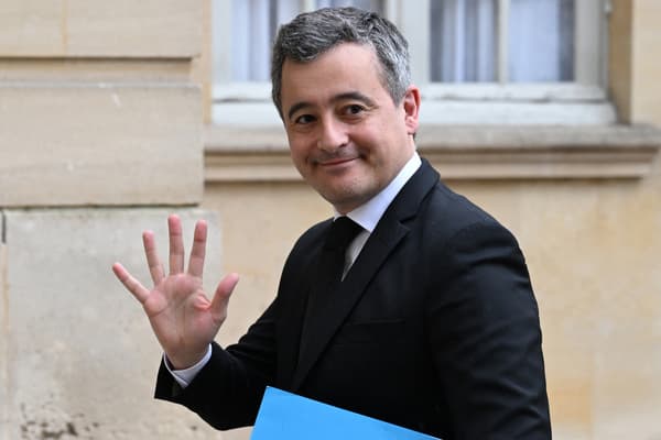Le ministre de l'Intérieur Gérald Darmanin arrive à Matignon, le 10 février 2024