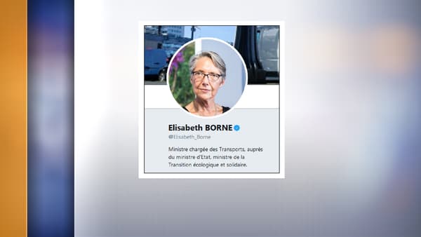 La nouvelle biographie Twitter d'Elisabeth Borne.