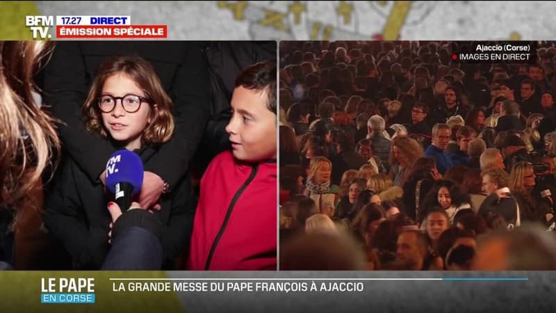 L'émerveillement des Corses, à l'issue de la messe du pape à Ajaccio