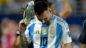 Lionel Messi durant la finale de la Copa America entre l'Argentine et la Colombie, le 15 juillet 2024.