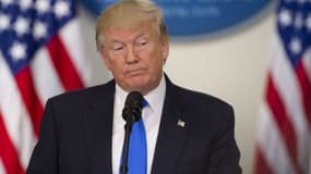 Donald Trump lors d'un discours à Washington, le 19 juillet 2017 -