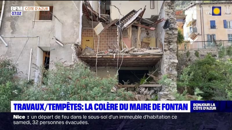 Alpes-Maritimes: la colère du maire du Fontan concernant la reconstruction des dégâts causés par la tempête Alex