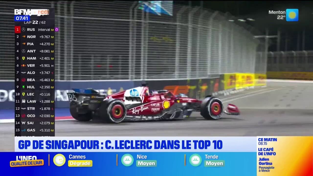 Grand Prix de Singapour : Charles Leclerc dans le top 10