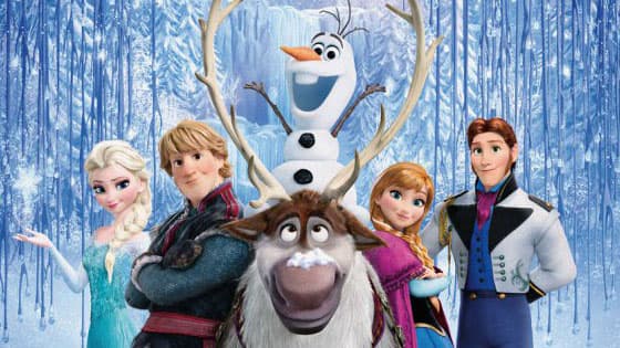 Les personnages de la "Reine des neiges", de Disney.