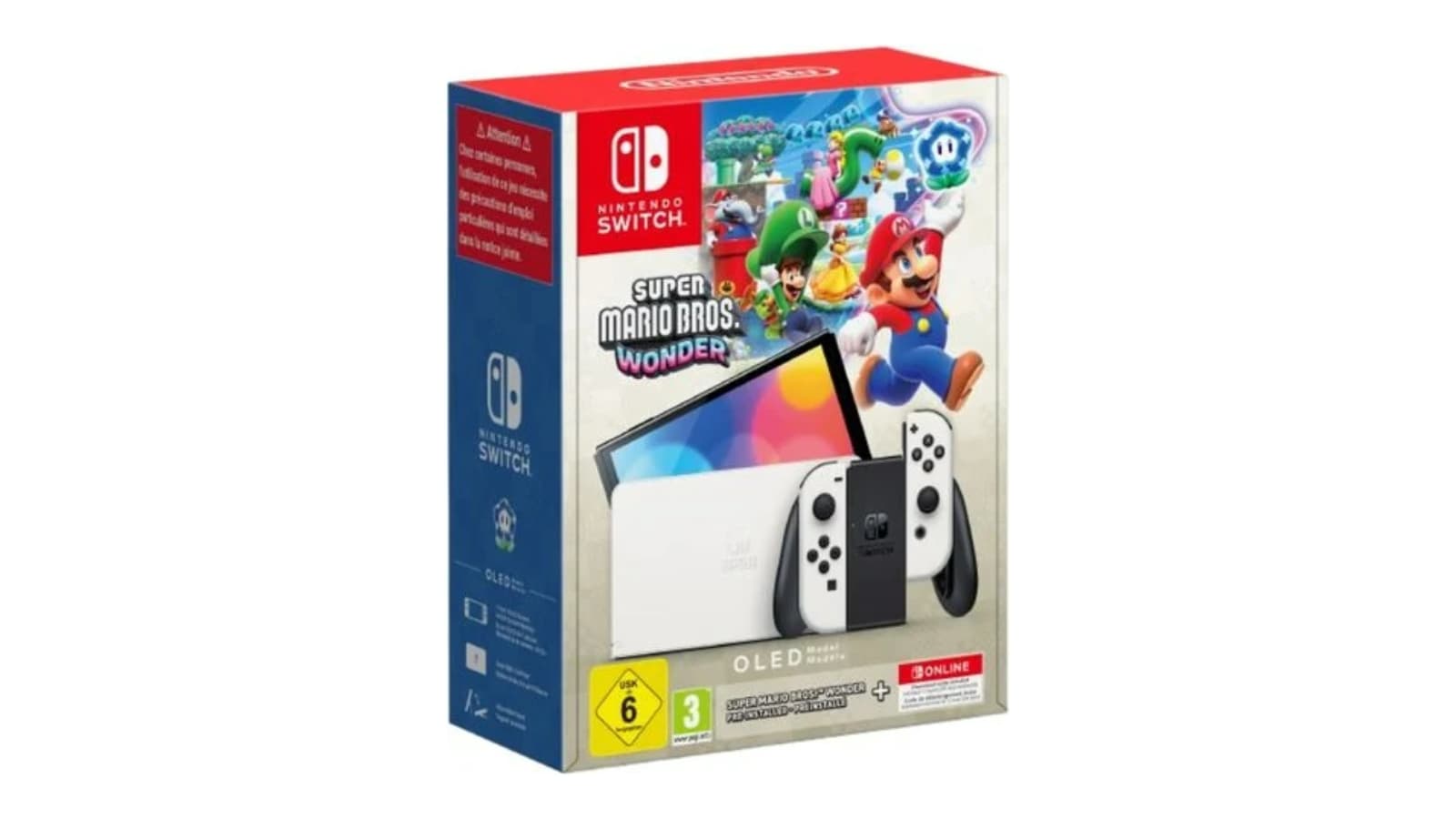Console Switch + Jeu Super Mario Bros Wonder à 319,99€ au lieu de 379,99€